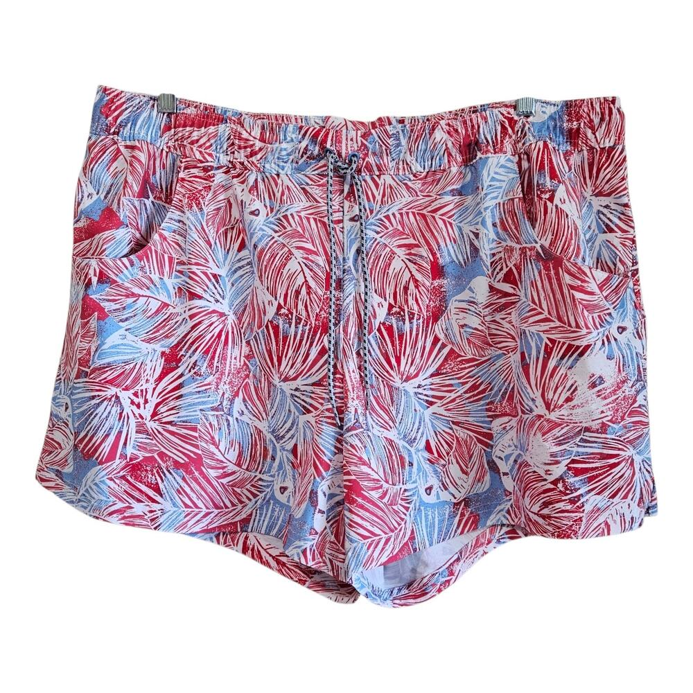 COLUMBIA PFG Men XXL 2XL Shorts Quick Dry Drawstring Fishing Resort Vacation 4"
